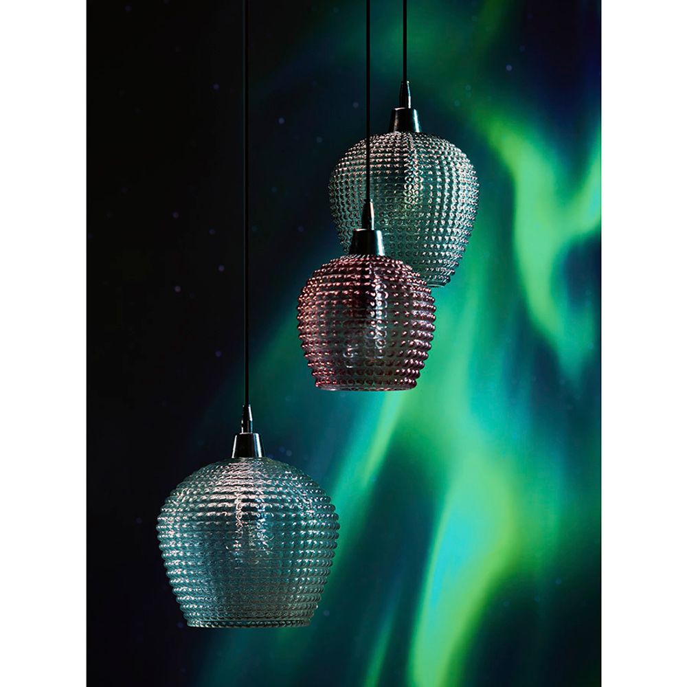 Светильник подвесной каскадный Aurora, Ø50 см, сливовый/серый/прозрачный