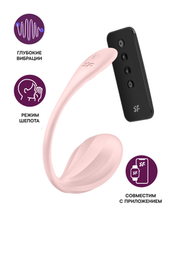Satisfyer Ribbed Petal Connect App - Виброяйцо с пультом ДУ