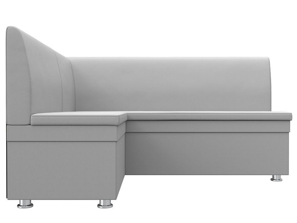 Диван кухонный угловой Уют левый угол, Белый, Экокожа, 28384L