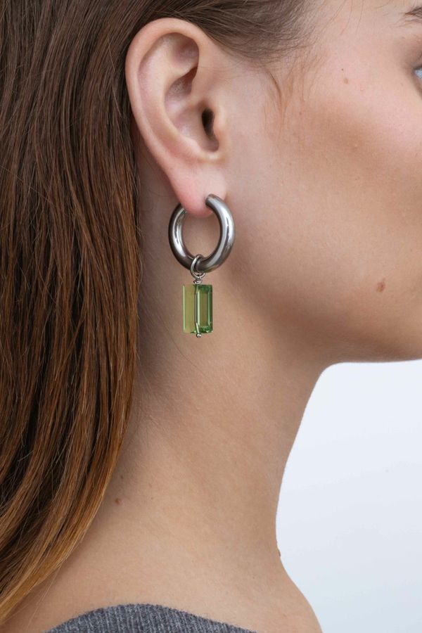 Подвеска Бусина прямоугольная из стекла 15 мм