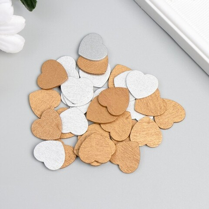 Сердечки деревянные, 1,7 см