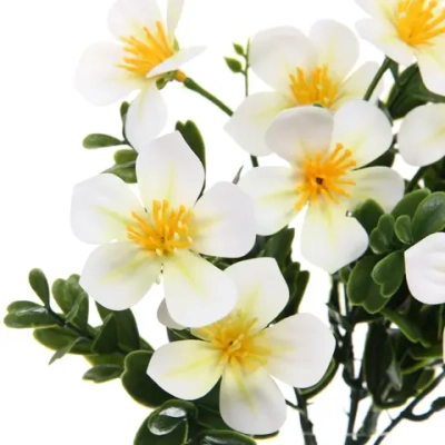 Искусственные цветы «Волшебство лета» 30см Лютики 10 цветков белые