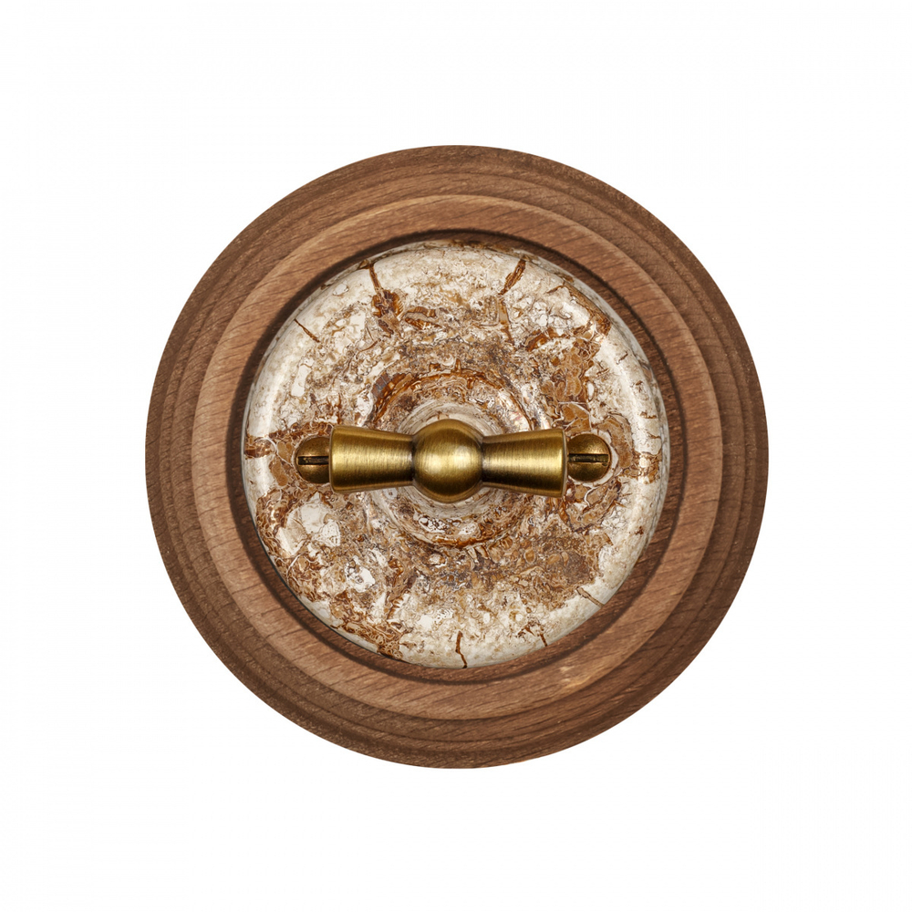 Выключатель 1кл., перекрестный, керамика, цвет мрамор B1-203-09