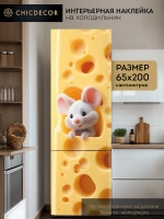 Наклейка интерьерная на холодильник яркая