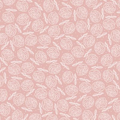 Белые розы на пудровом розовом (телесном)