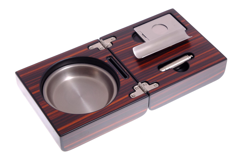 Пепельница сигарная Lubinski с набором, Эбеновое дерево