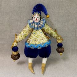 Ёлочная игрушка Клоун в колпачке