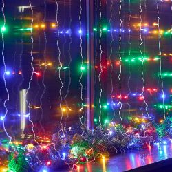 ULD-C3030-192-DTA MULTI IP20 Занавес светодиодный. 3х3м. 192 светодиода. Разноцветный свет. Провод прозрачный. TM Uniel