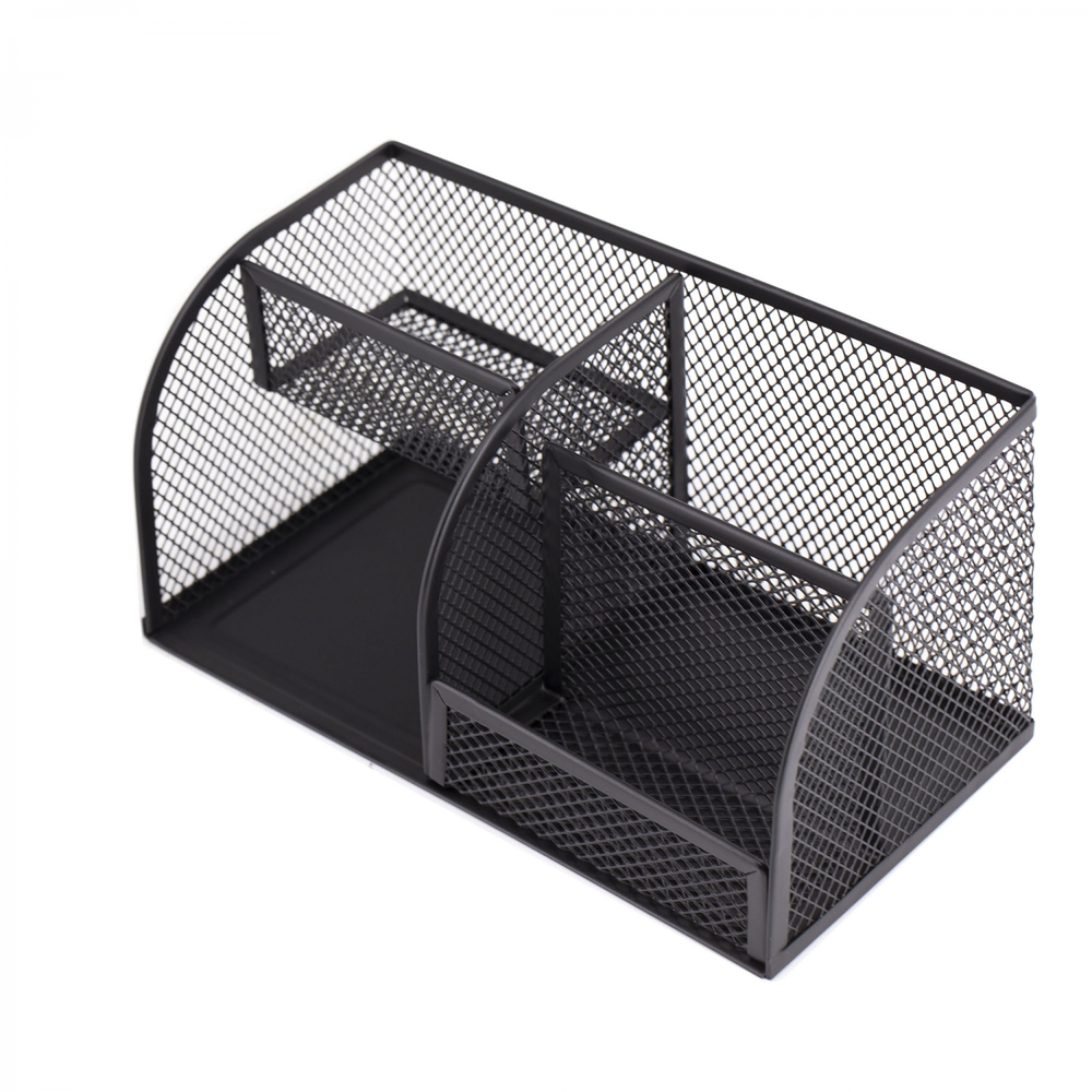 Подставка-органайзер д/канцтоваров, Alingar, металлическая, 20,7 см * 10,5 см*10,6 см, 4 отделения, черный