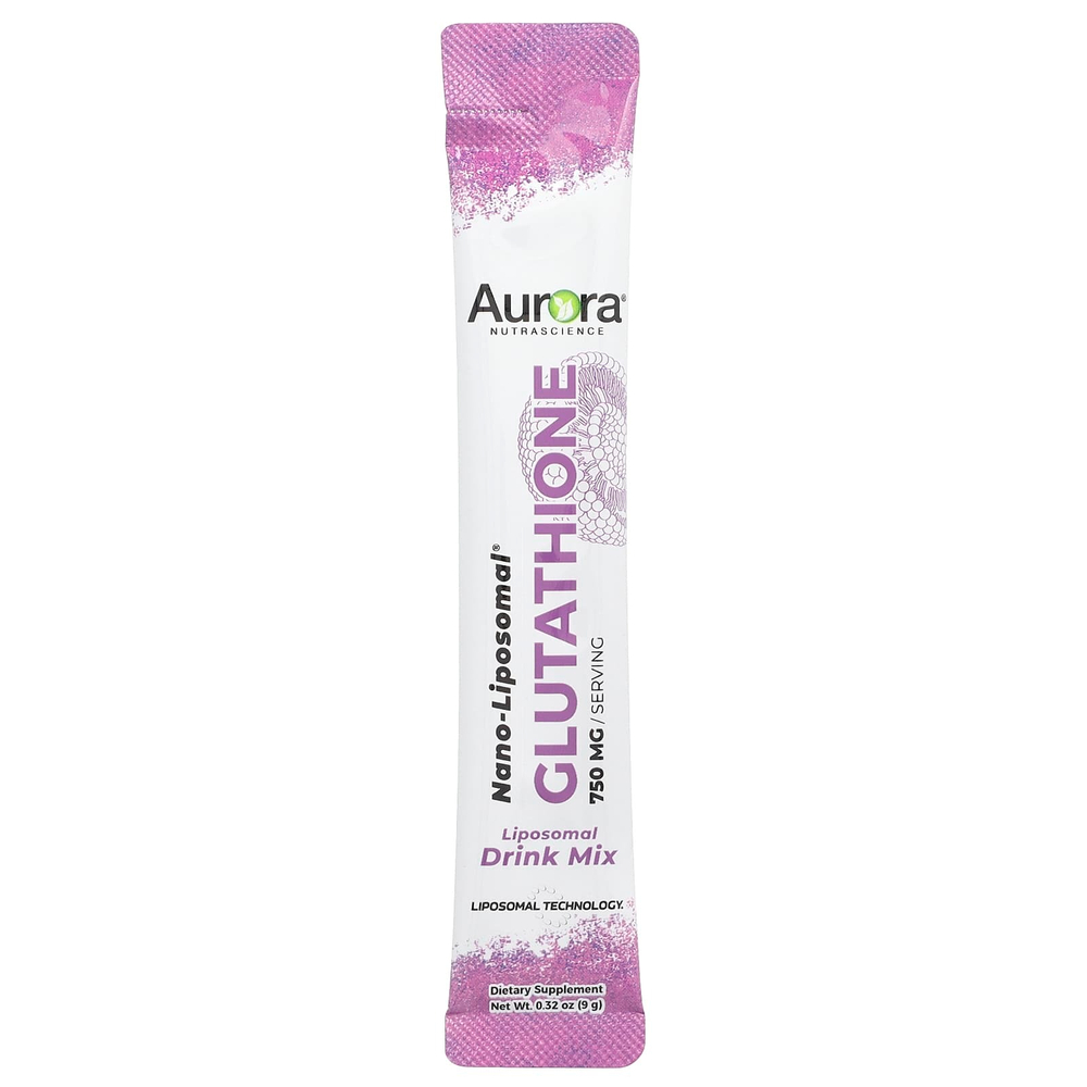 Aurora Nutrascience, Nano-Liposomal®, глутатион, липосомальная смесь для приготовления напитка, 30 пакетиков по 9 г (0,32 унции)