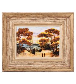 AMB-03/53 Картина «Красота природы» (с янтарной крошкой) H-32см