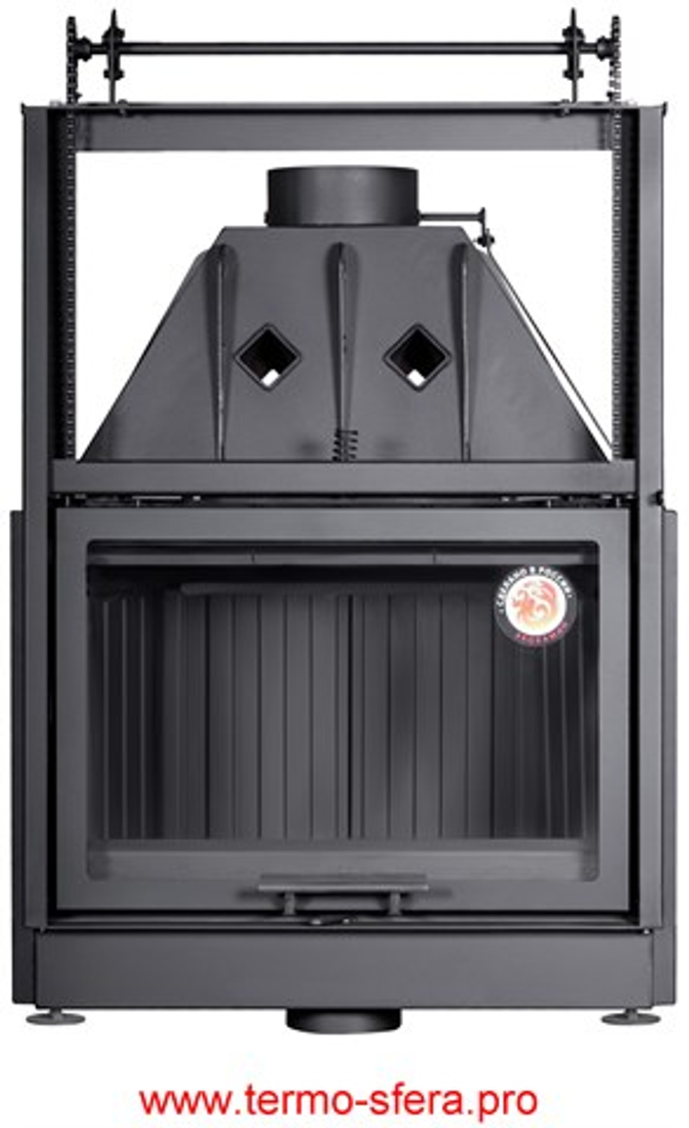 Каминная топка Экокамин Альфа 800 K с контргрузом