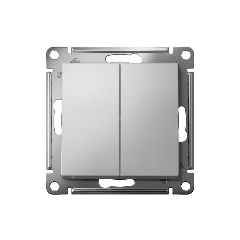 Выключатель 2-кл. AtlasDesign (сх. 5) 10AX быстрозажим. клем. механизм алюм. SE ATN000351S