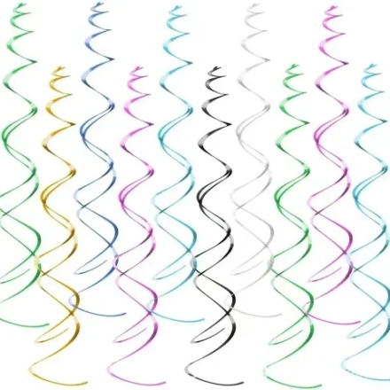 Декоративные бумажные спирали «Радуга», 55 см, 12 шт