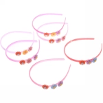 Ободок для волос детский на блистере «MiMi Boom - Ромашки», микс 6 цветов, 0,5см