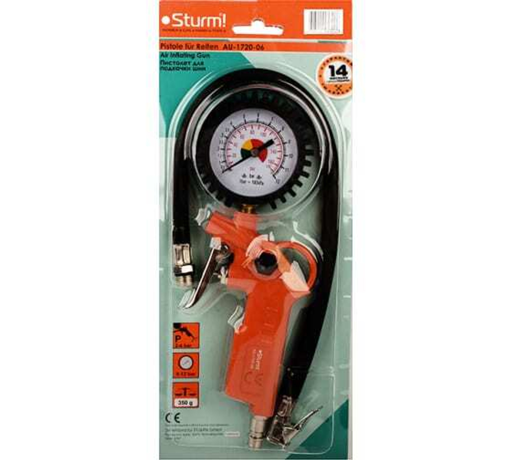 ПИСТОЛЕТ ДЛЯ НАКАЧКИ ШИН STURM!  AU-1720-06