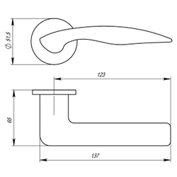 Ручка раздельная Armadillo WAVE URS SN-3 Матовый никель