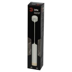 Светильник подвесной (подвес) ЭРА PL18 WH/CL MR16 GU10 потолочный цилиндр белый, прозрачный | Подвесные светильники