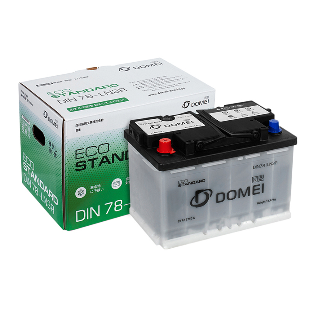 Аккумулятор DOMEI Eco STANDARD DIN 78 - LN3R DIN78LN3R