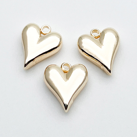 Подвеска Сердце, цвет золото, размер 12*10 мм, цена за 1 шт