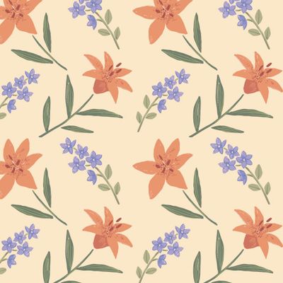 Wildflowers summer pattern