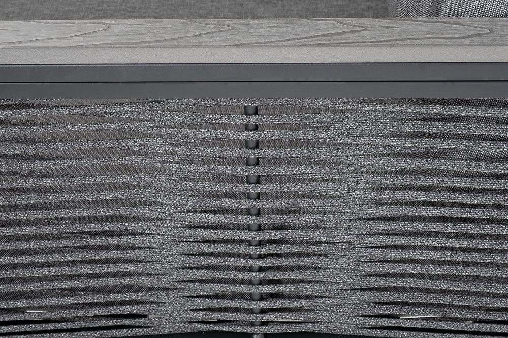 "Париж" угловой модульный диван, каркас из алюминия, цвет серый