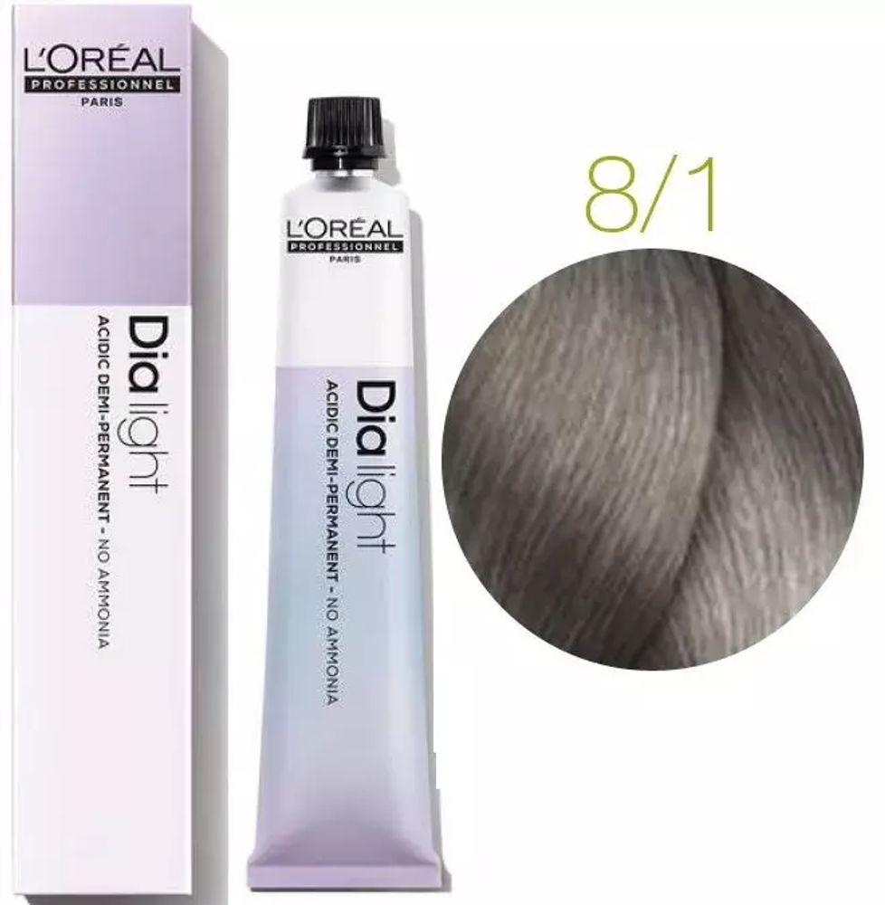 L&#39;Oreal Professionnel Dia Light 8.1 светлый блондин пепельный 50мл