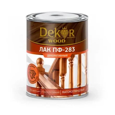 DEKOR WOOD  Лак алкидный ПФ-283 декоративный 0,8кг (Кубанские краски)