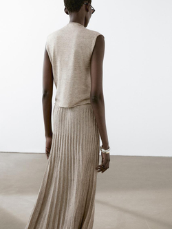 Massimo Dutti Юбка миди, серый