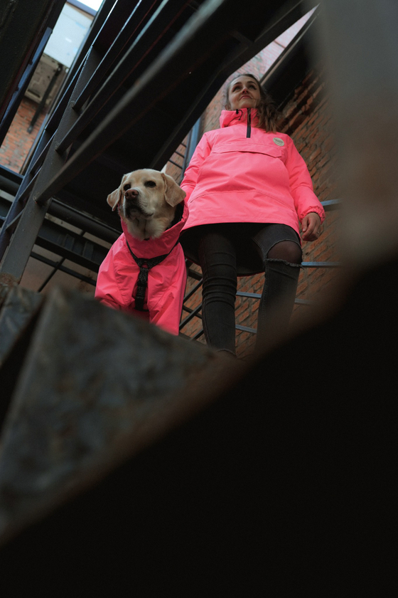 Анорак дождевик женский  Розовый неон