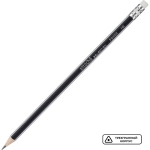 Карандаш чернографитный НВ с ластиком Attache (Attache Selection) Power заточенный трехгранный