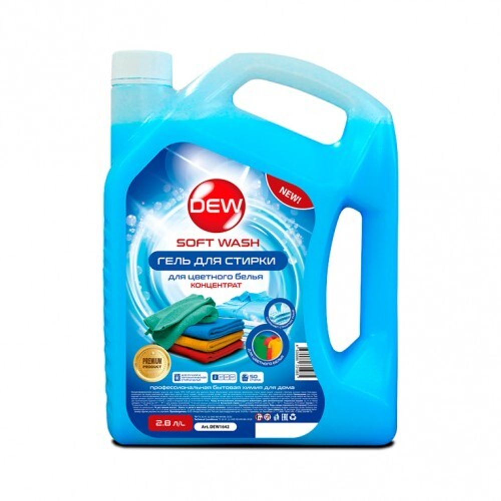 DEW Гель для стирки цветного белья Soft wash 4,2л