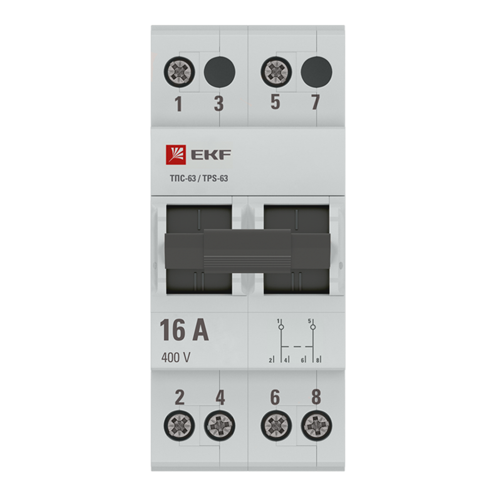 Переключатель трехпозиционный ТПС-63 2P 16А PROxima EKF TPS216