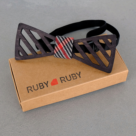 Деревянный галстук - бабочка