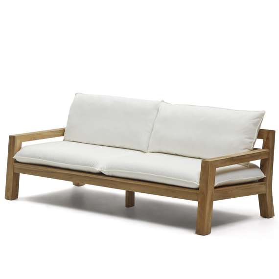 Трехместный уличный диван Forcanera из массива тика, 218 см