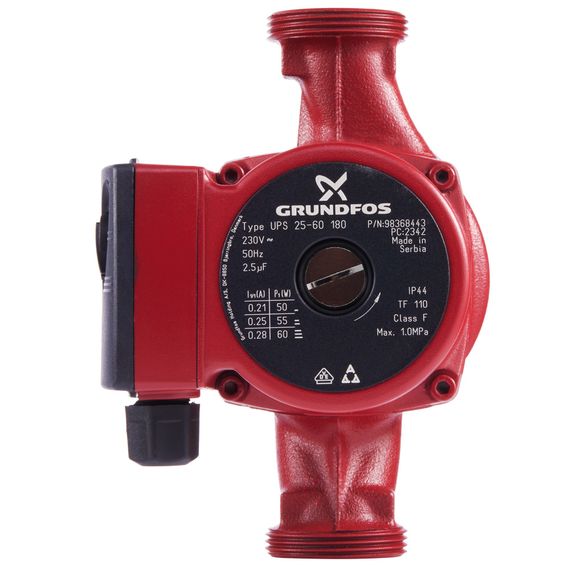 Насос циркуляционный GRUNDFOS UPS 25-60 EU, с гайками купить в Москве и Московской области по низкой цене с доставкой по России — (1) Насос циркуляционный GRUNDFOS UPS 25-60 EU, с гайками — (1)
