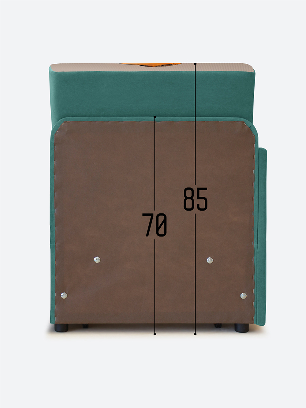 Кресло-кровать "Миник" с правым подлокотником, под правую руку, велюр Dream Mint, Бульдог