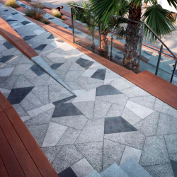 Тротуарная плитка ОРИГАМИ - Стоунмикс Черный, комплект из 6 видов плит