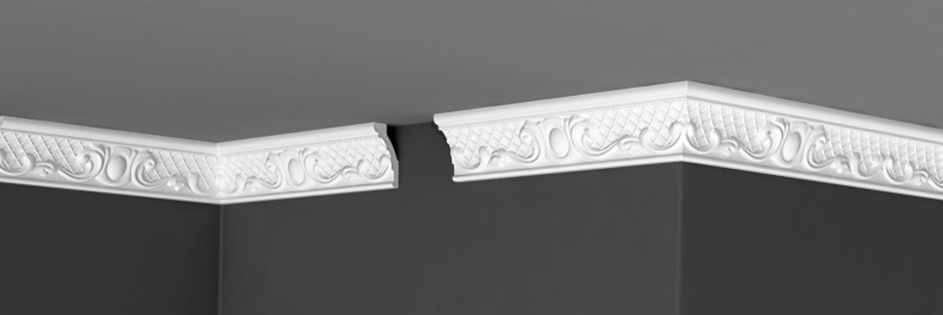 Плинтус потолочный Де-Багет Декор ДП 27/60