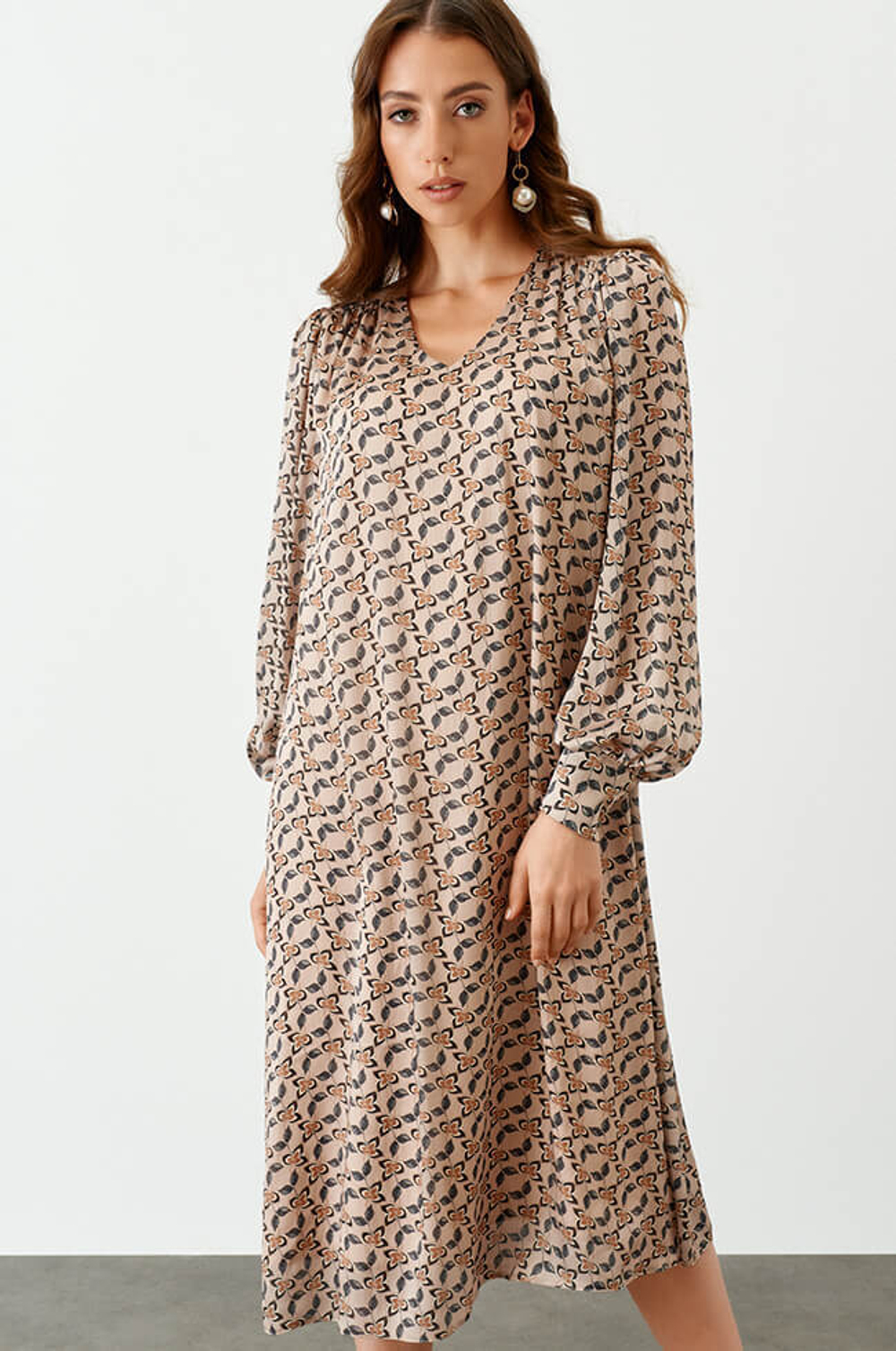 51417 Платье женское (песочный принт)