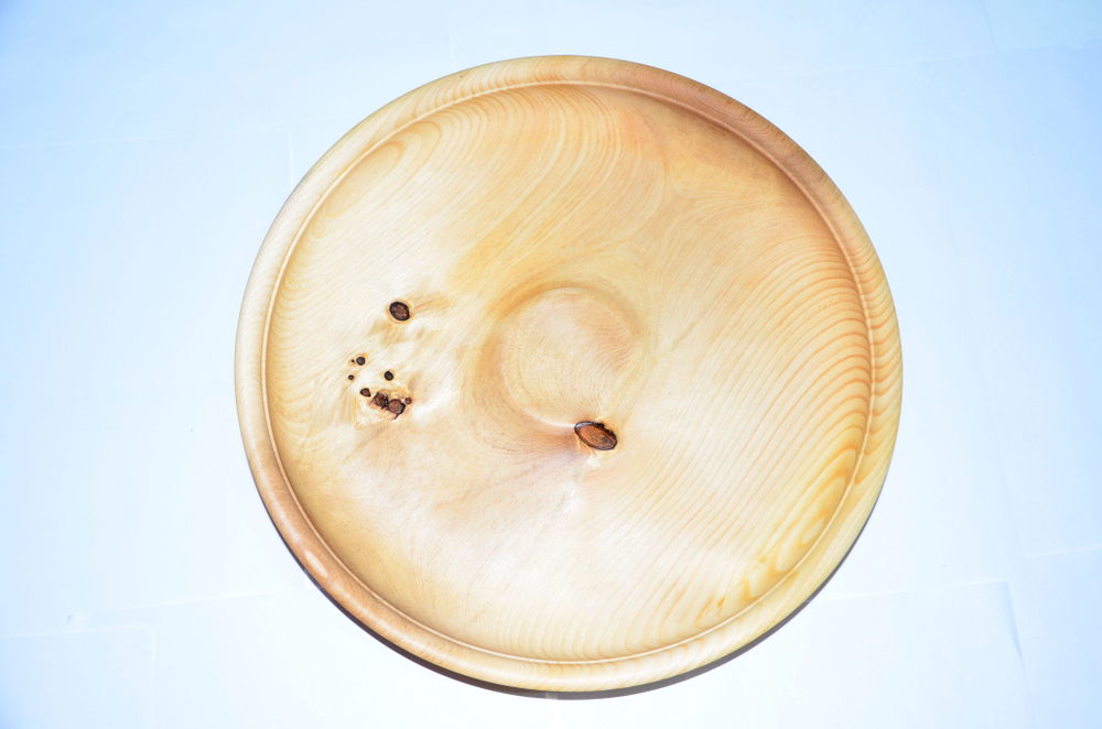 Деревянная тарелка-блюдо Art of Siberia из древесины сибирского кедра 30 см. T2