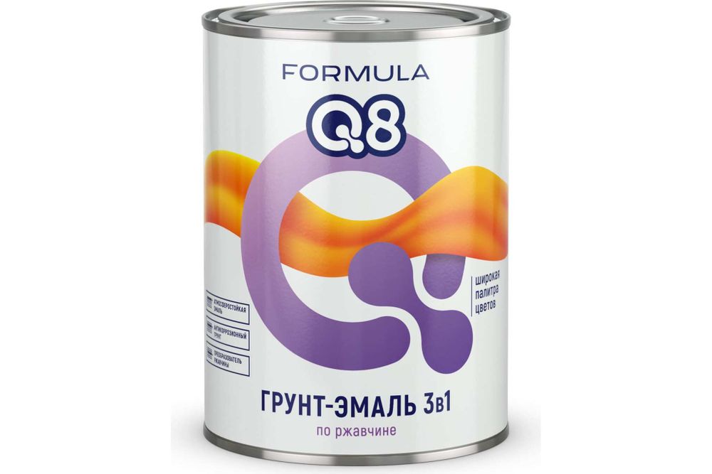 ГРУНТ- ЭМАЛЬ ПО РЖАВЧИНЕ "FORMULA Q8" КРАСНАЯ 0,9 КГ (1/14)