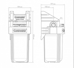 Корпус для картриджного фильтра Джилекс 1 М 10″