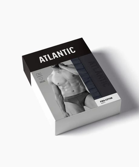 Мужские трусы слипы спорт Atlantic MP-1583, Pima cotton, графитовый