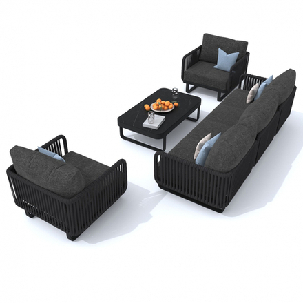 Лаунж зона Ideal Patio БЕЛЛИСА С с трехместным диваном - маренго