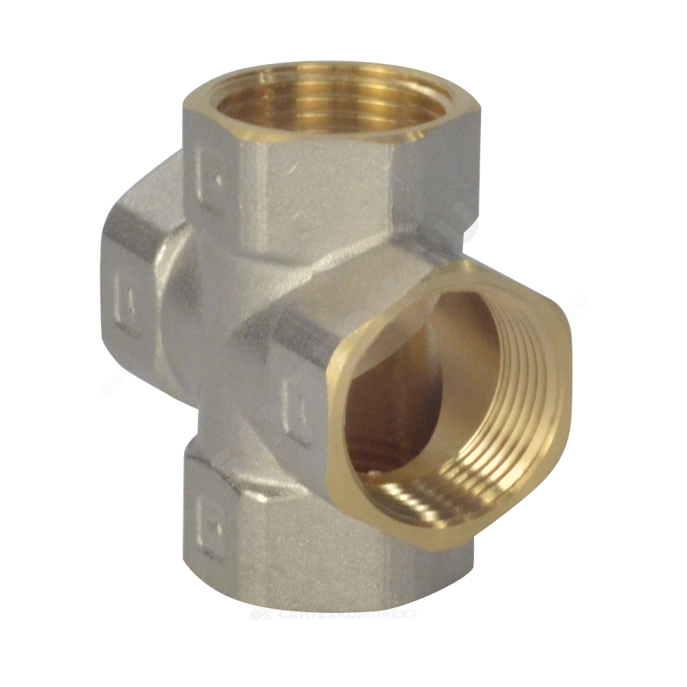 Крест латунь никель Ду 20 (3/4") ВР/ВР 9011 ГОСТ 32585-2013 Aquasfera 9011-02