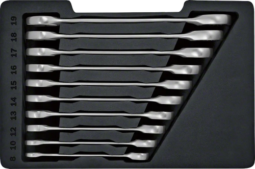 Набор рожковых/комбинированных ключей 10 шт BOSCH 1600A02AU0