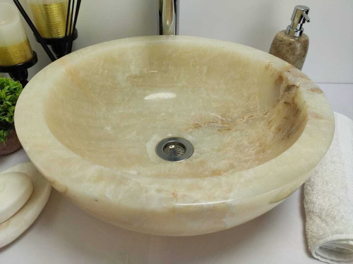 Раковина из оникса Bowl Yellow Small BO-60373 40*40*15