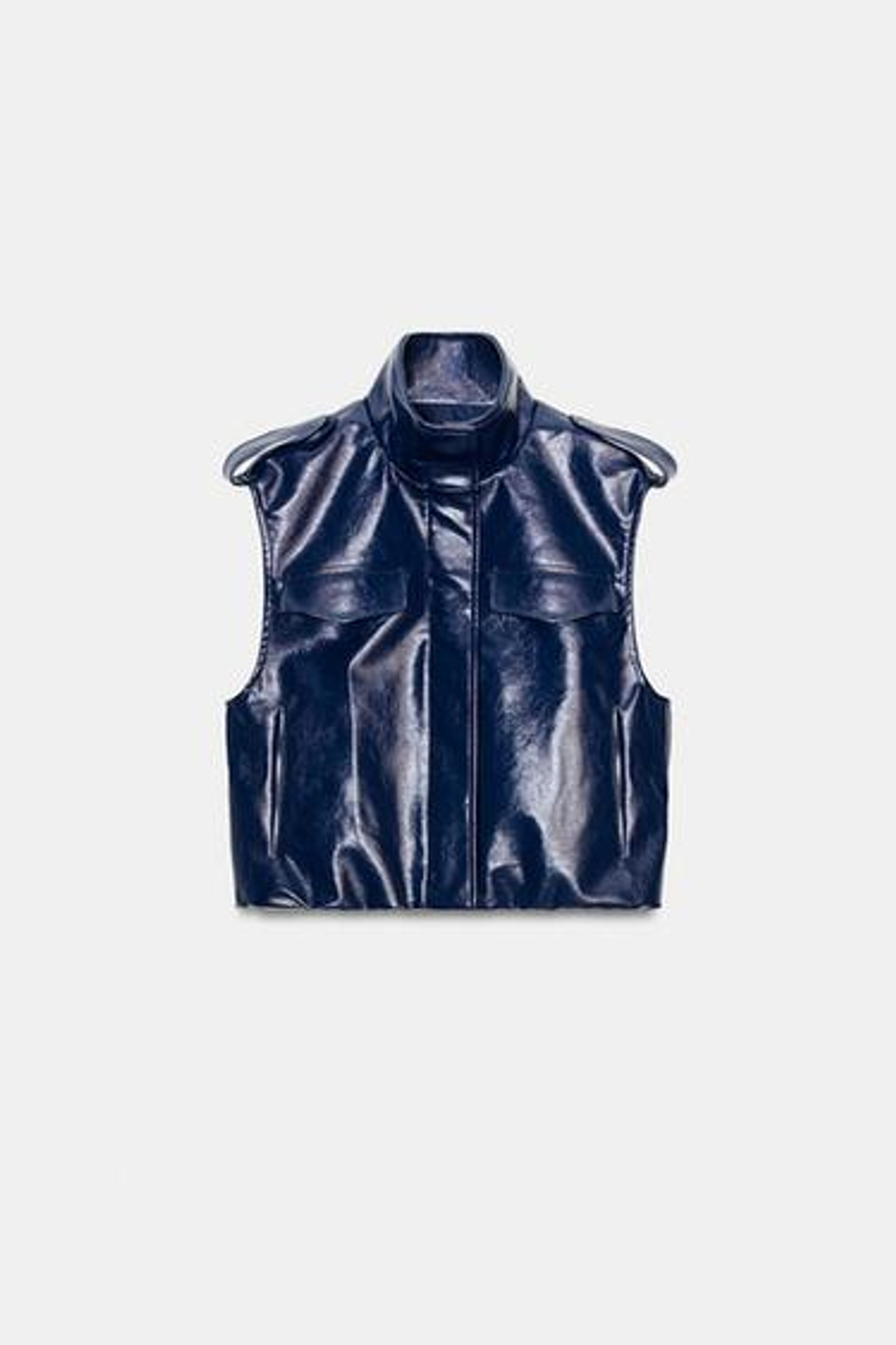 Искусственная кожа TRABILLA жилет -ZARA