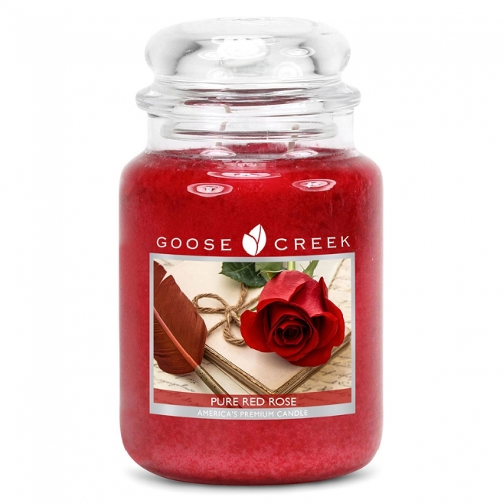 Ароматическая свеча в большой банке 680г Goose Greek Pure Red Rose - Красная роза
